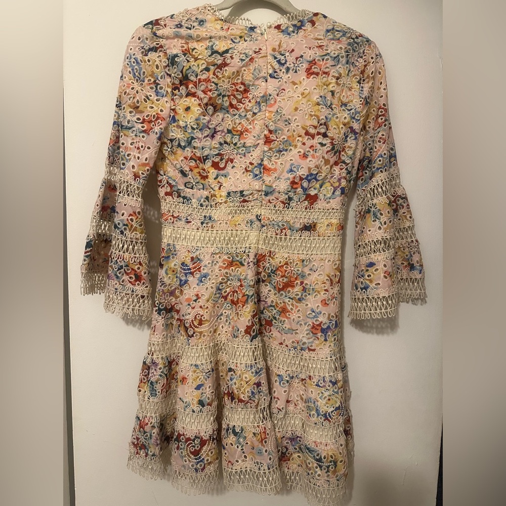 Aqua Crochet Lace Floral Eyelet & Lace Dress Size S  NWT - Picture 2 of 8